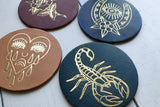 ALL-LEATHER COASTER - SINGLE
